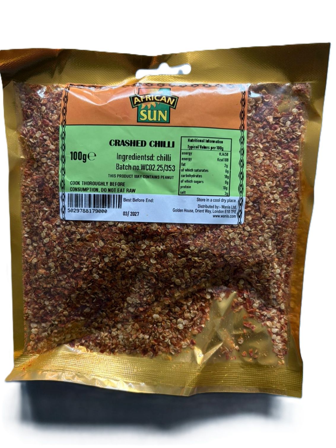 AS crashed chilli pepper100g